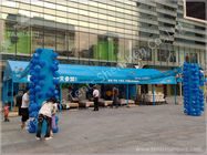 Blue Tent Shade Structure Retail Trade / Exhibition Marquee Eco Friendly
