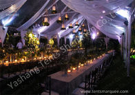 Classical Wood Tables Available for Luxury Wedding Tents with Aluminum Frame