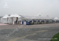 25m Width Hard Glass Wall Clear Top Tent Aluminum Alloy Main Profile