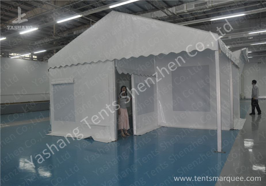 Soft Screen Windows Hard Aluminum Frame Tent Structures , Fabric Hotel Applied